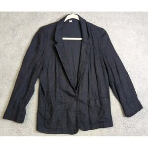 Royce Ltd New York Blazer Women's Size 12 Black Made In USA Carnigan Pockets